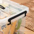 Durable stackable organizer clear plastic storage box